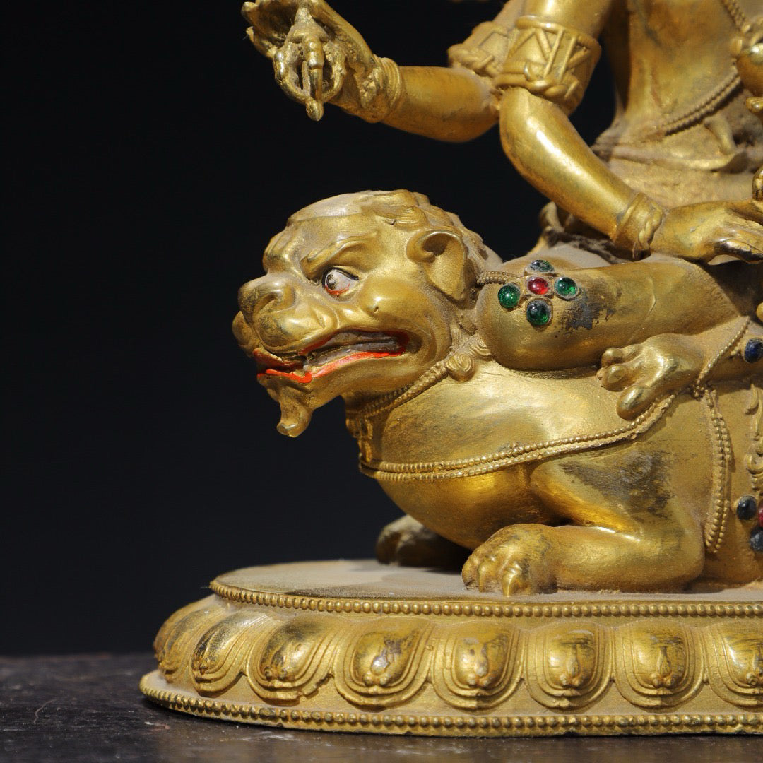 Chinese antique pure copper Buddha statue