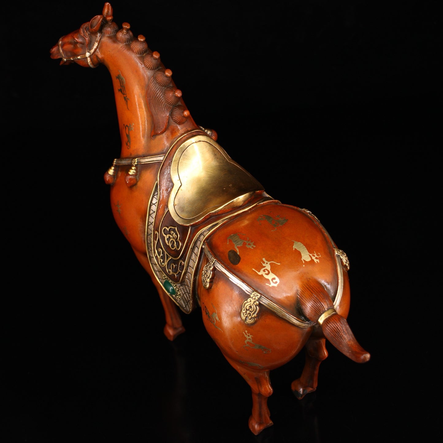 Chinese antique pure copper horse