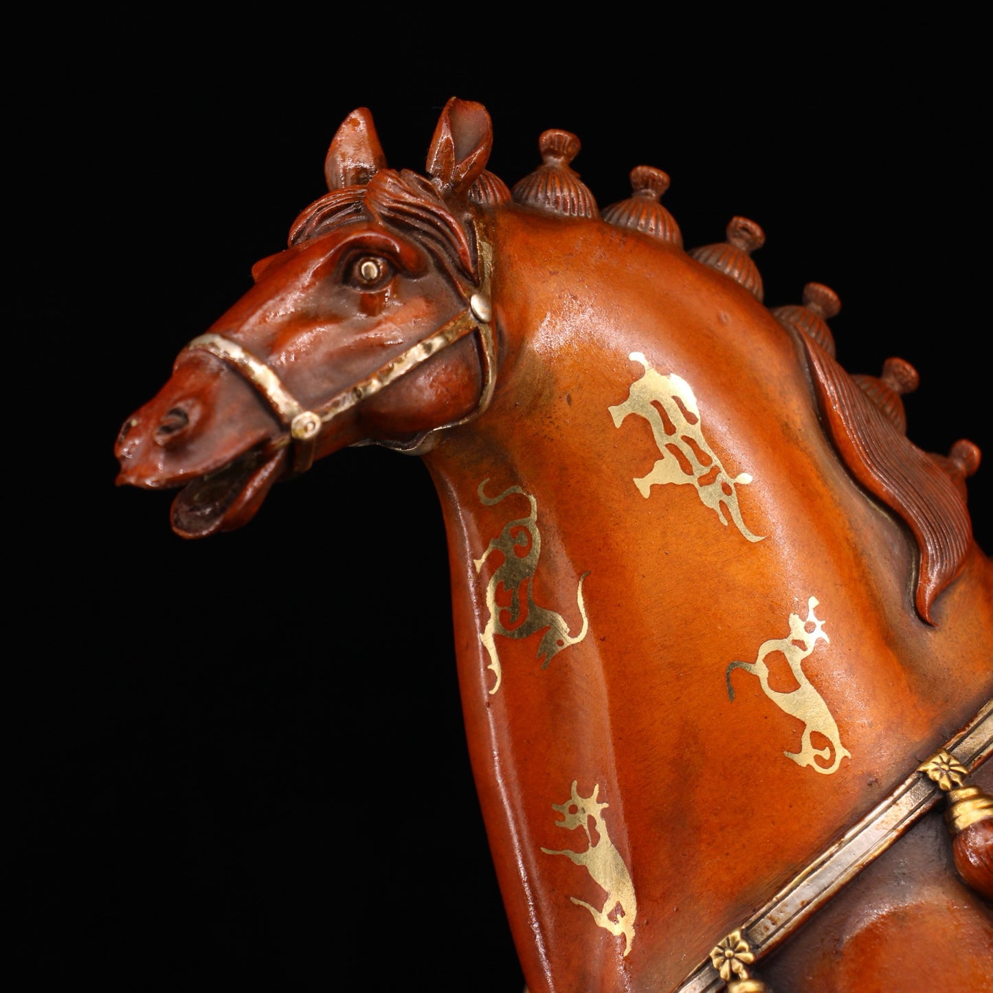 Chinese antique pure copper horse