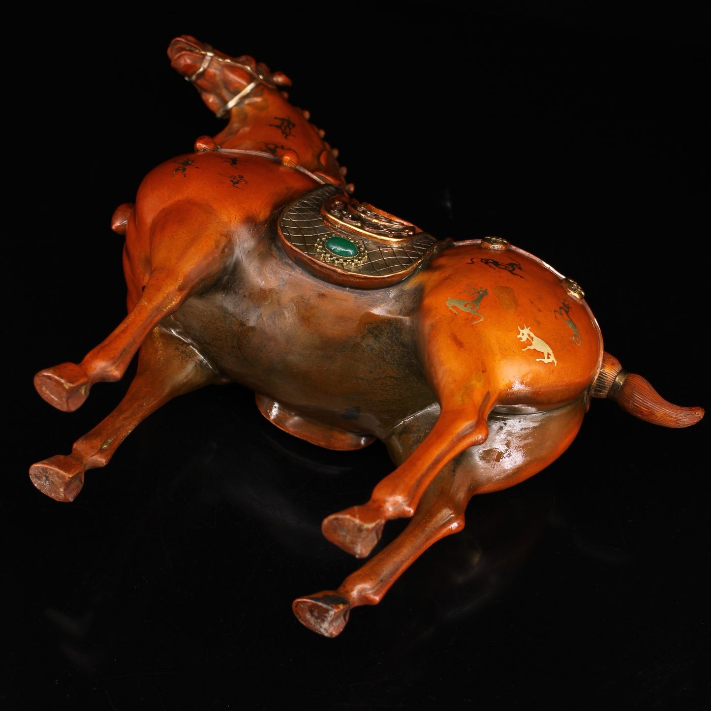 Chinese antique pure copper horse