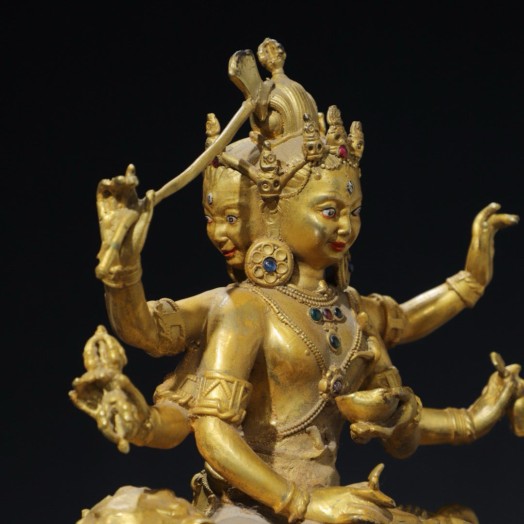 Chinese antique pure copper Buddha statue