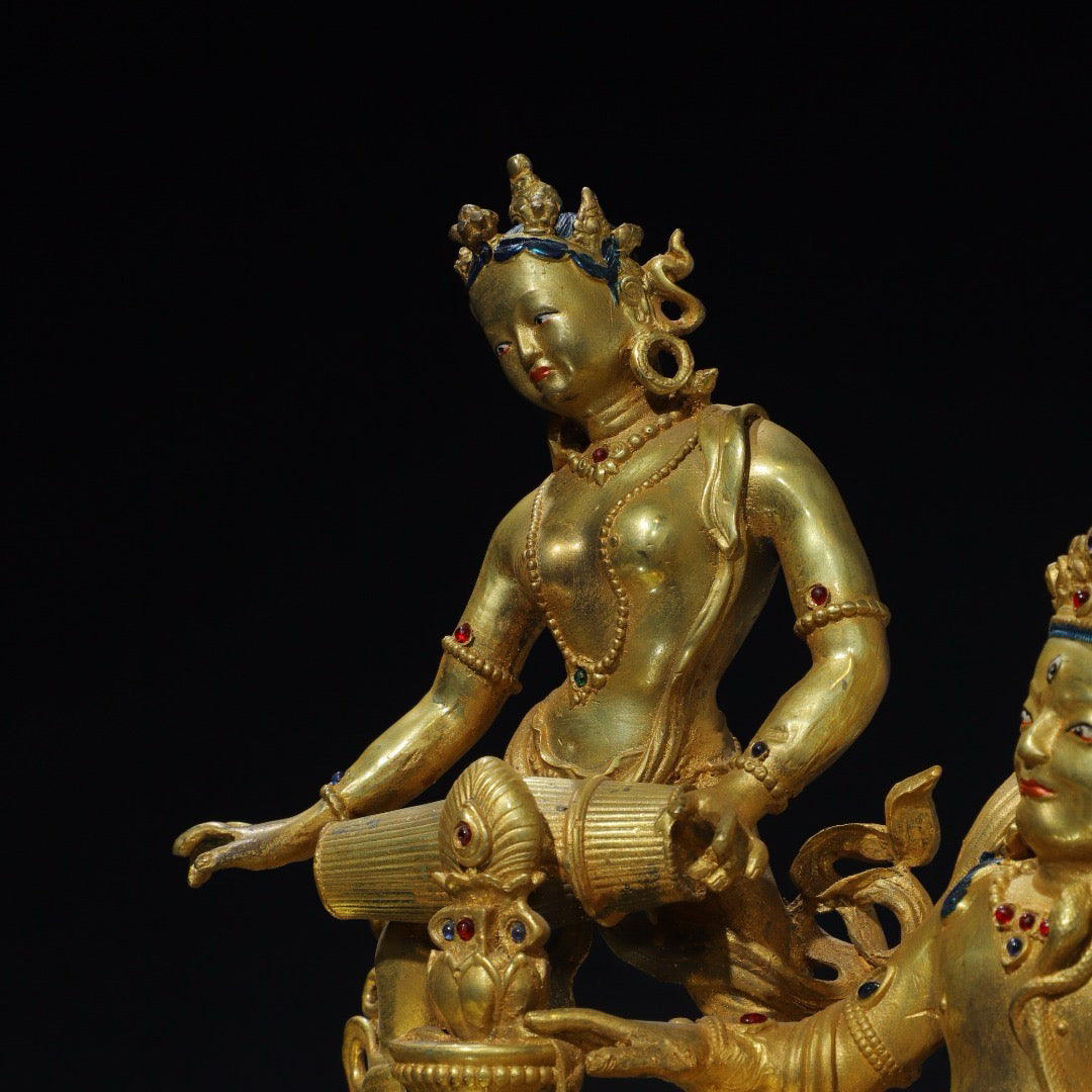 Chinese antique pure copper Buddha statue