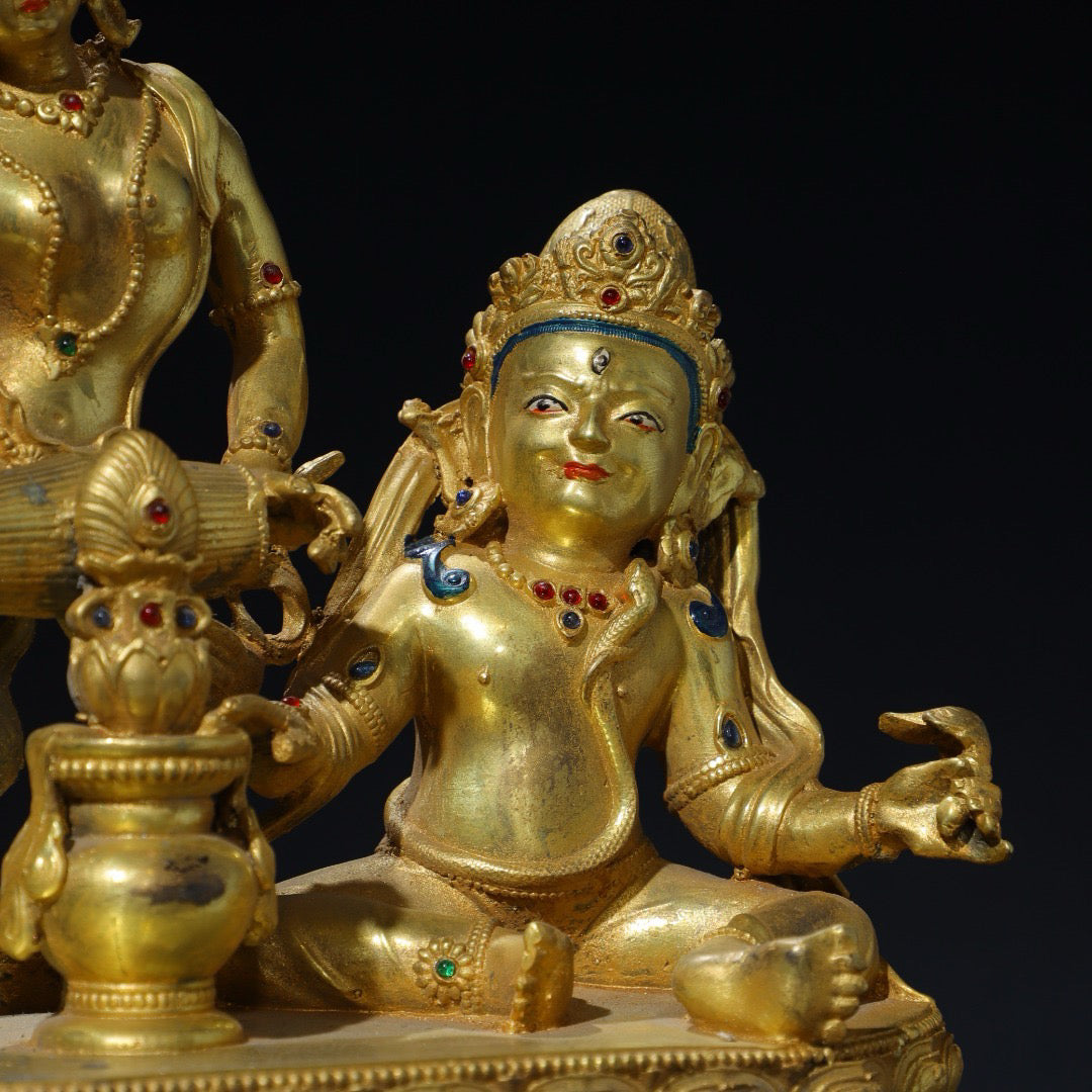 Chinese antique pure copper Buddha statue