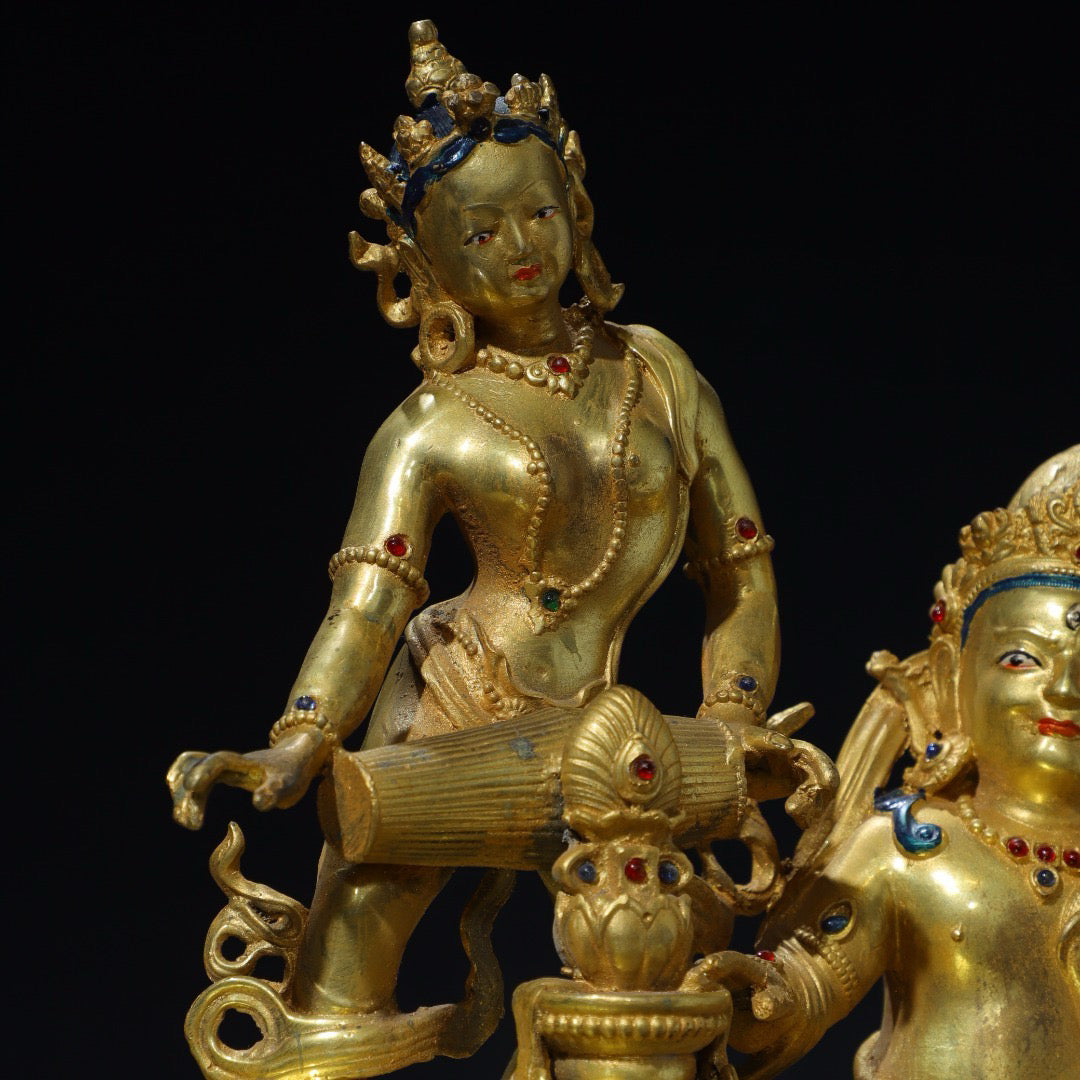 Chinese antique pure copper Buddha statue