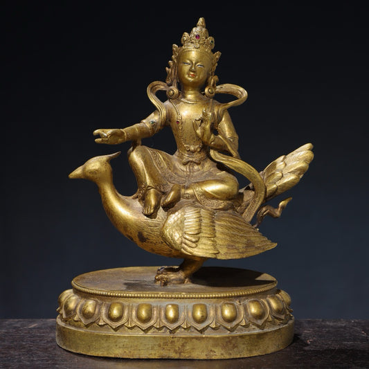 Chinese antique pure copper Buddha statue
