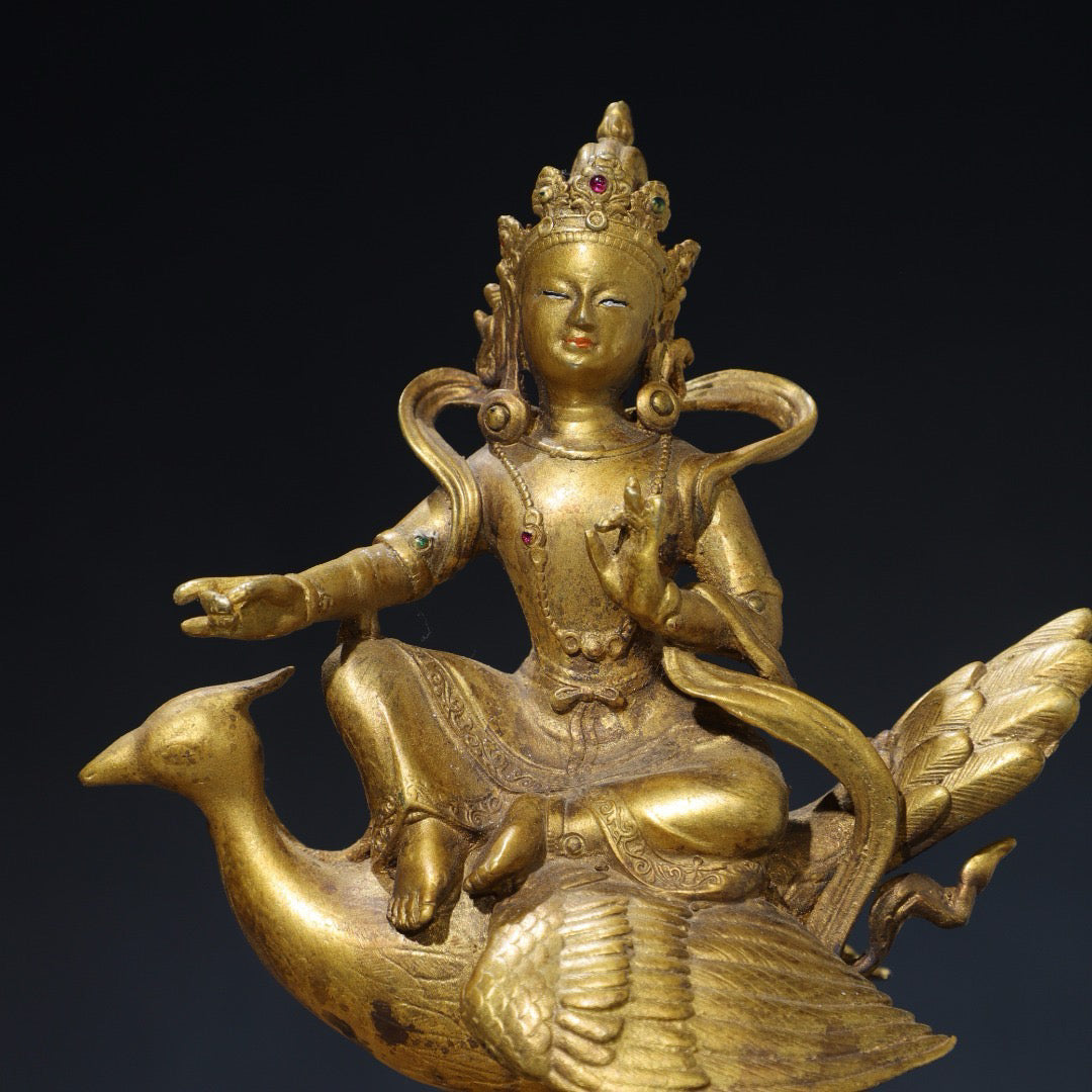 Chinese antique pure copper Buddha statue