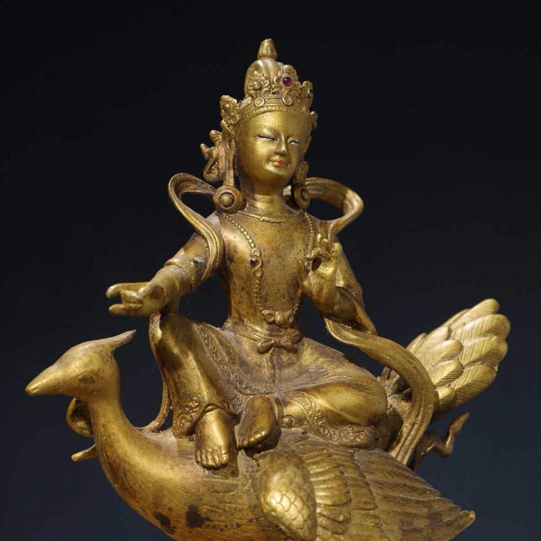 Chinese antique pure copper Buddha statue