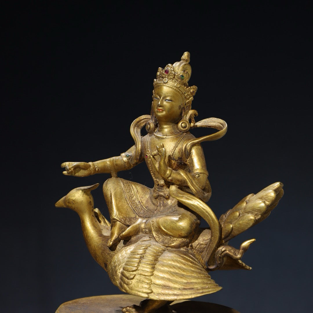 Chinese antique pure copper Buddha statue