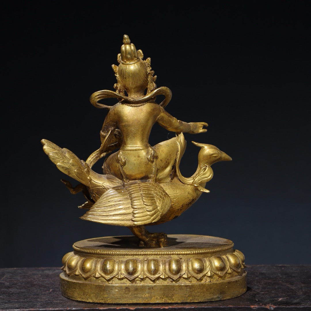 Chinese antique pure copper Buddha statue