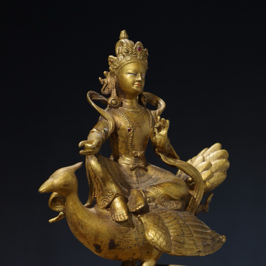 Chinese antique pure copper Buddha statue