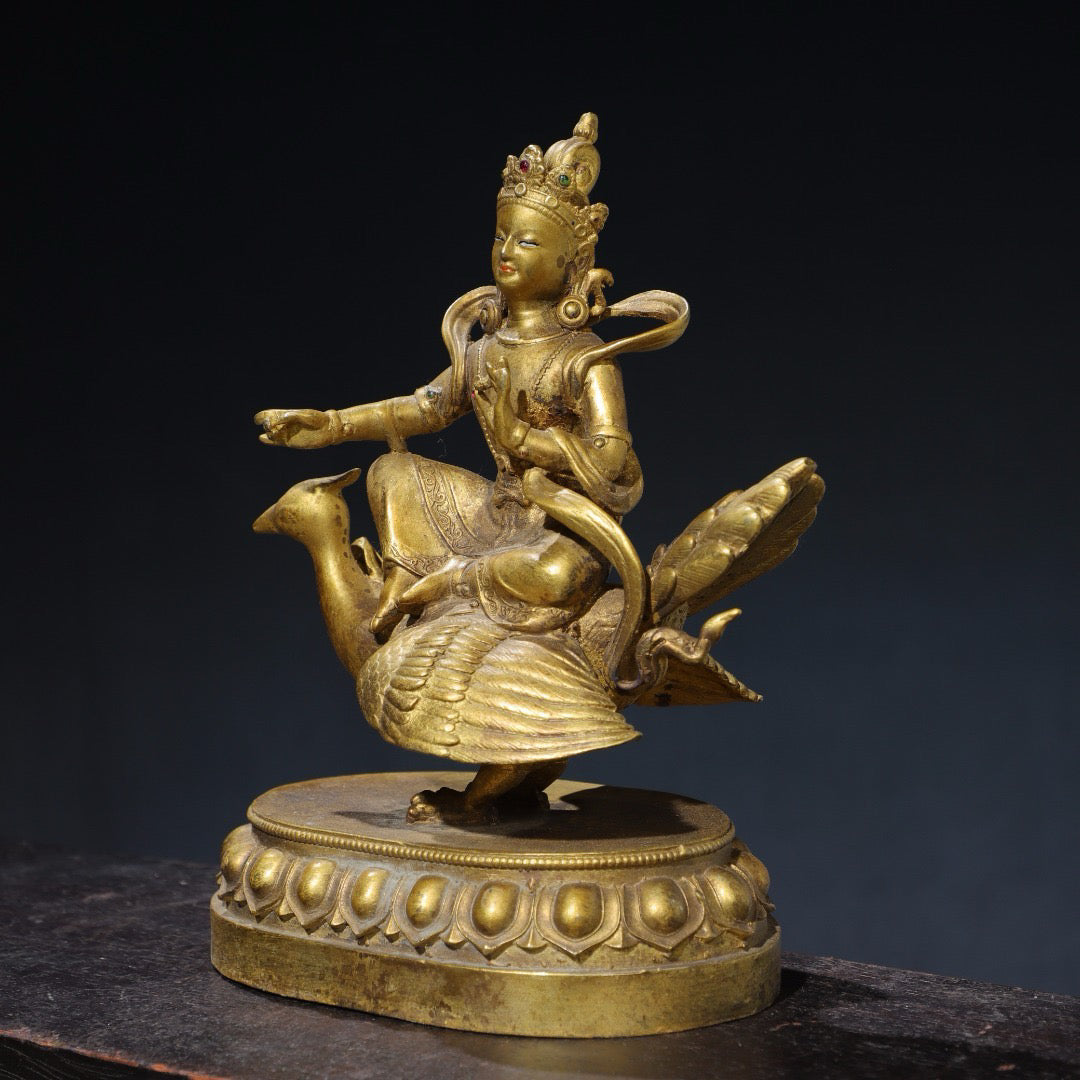 Chinese antique pure copper Buddha statue