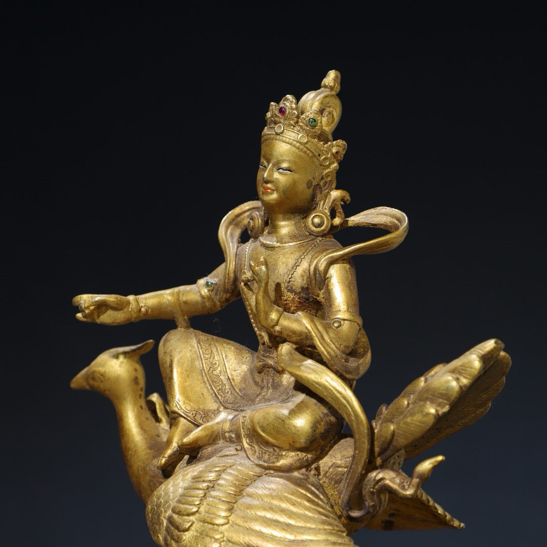 Chinese antique pure copper Buddha statue