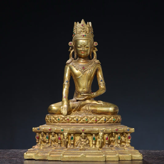 Chinese antique pure copper Buddha statue