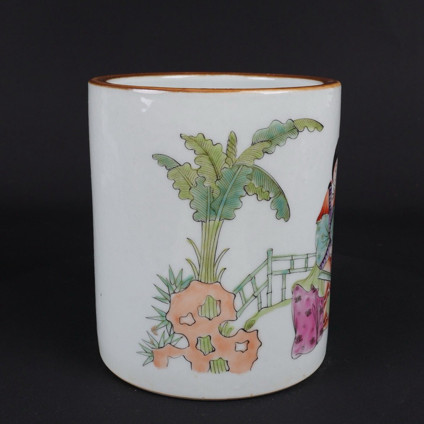 Pink pretty girl patterned pen holder