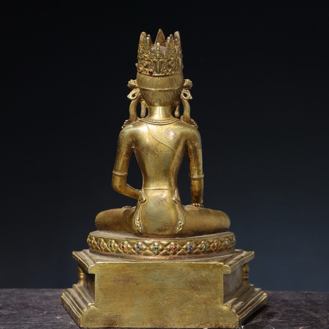 Chinese antique pure copper Buddha statue