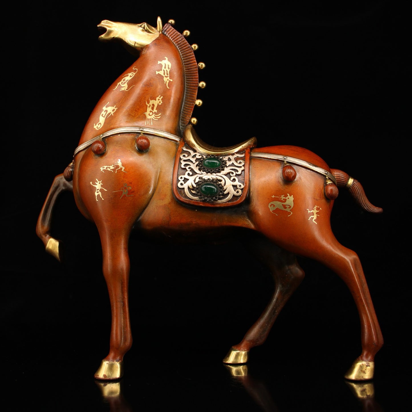 Chinese antique pure copper horse