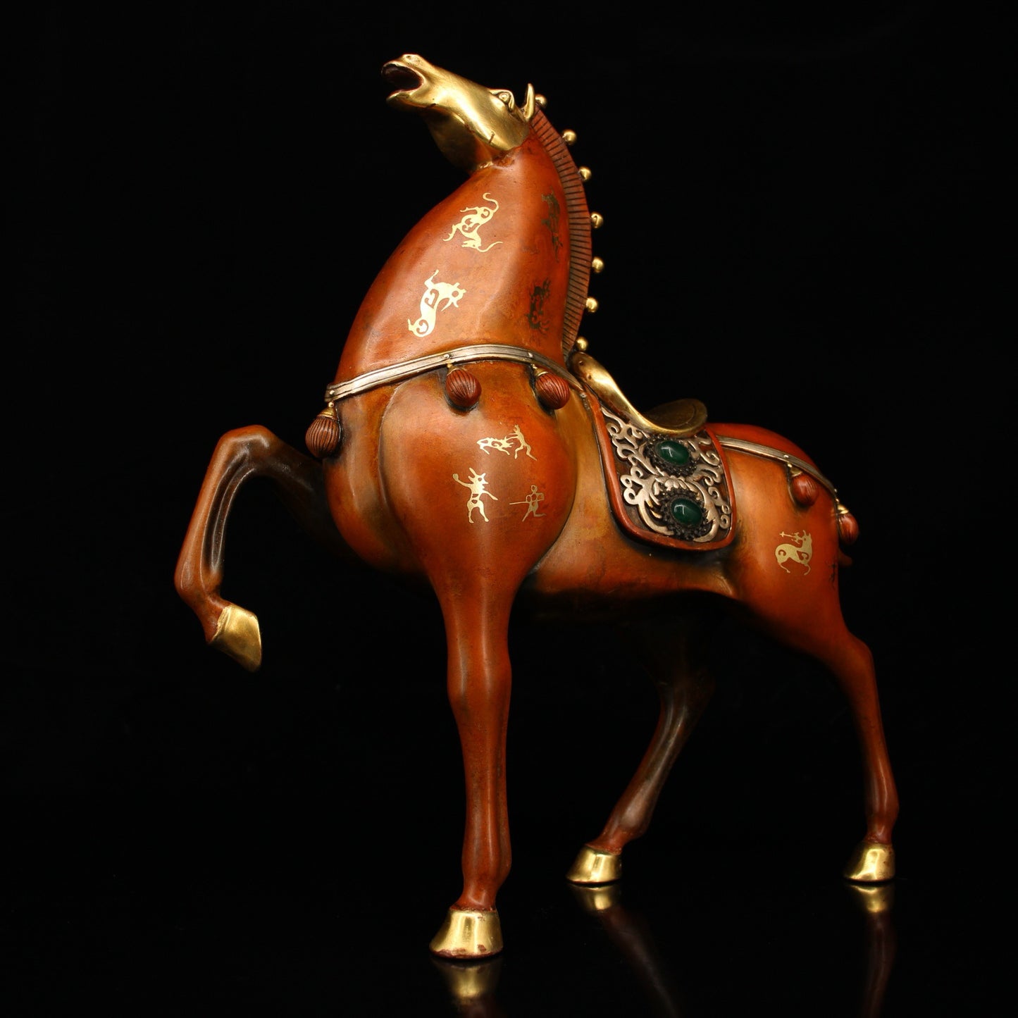 Chinese antique pure copper horse