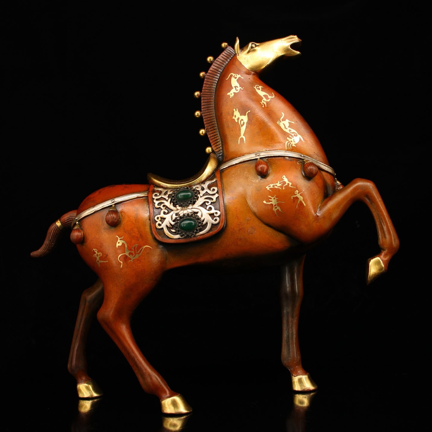 Chinese antique pure copper horse