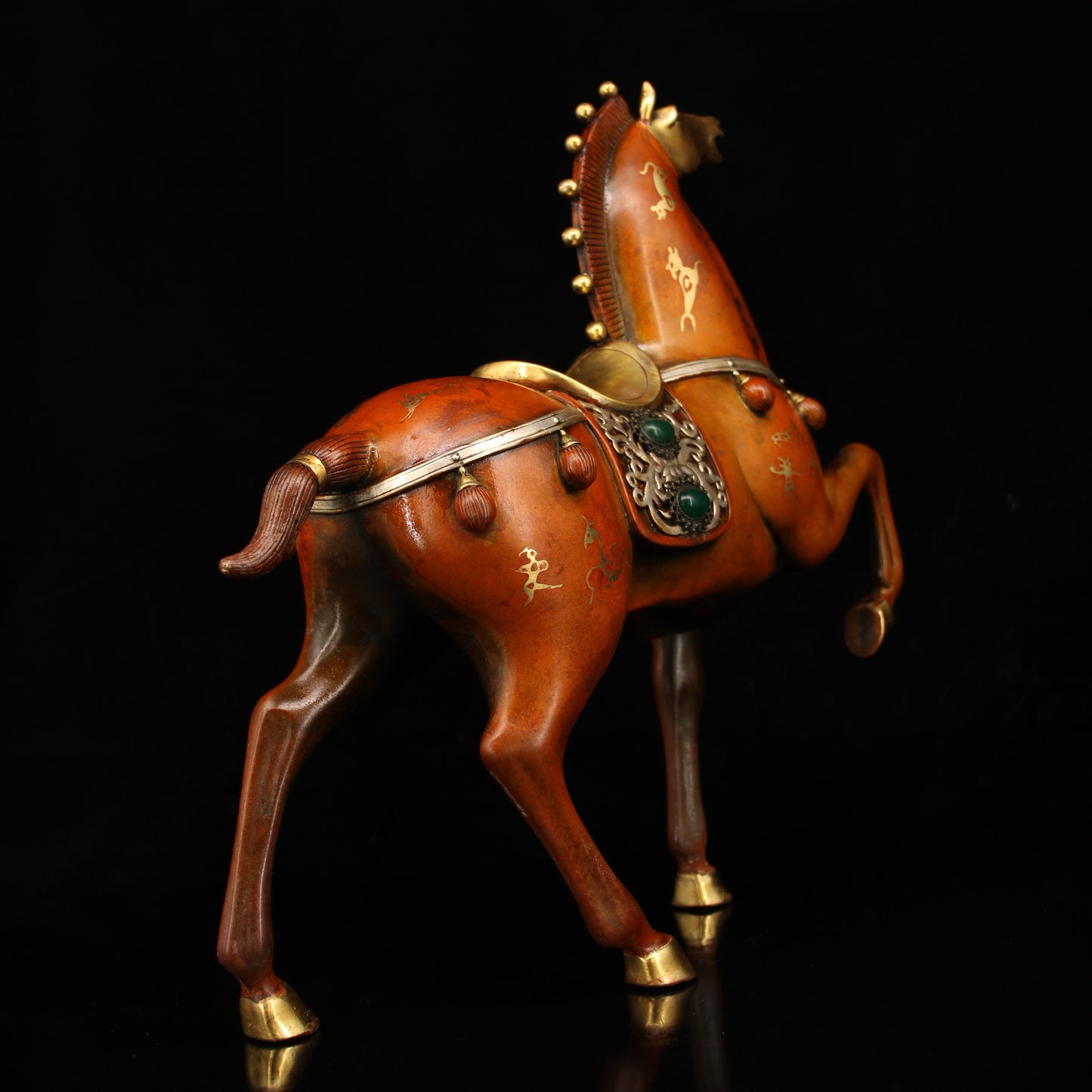 Chinese antique pure copper horse