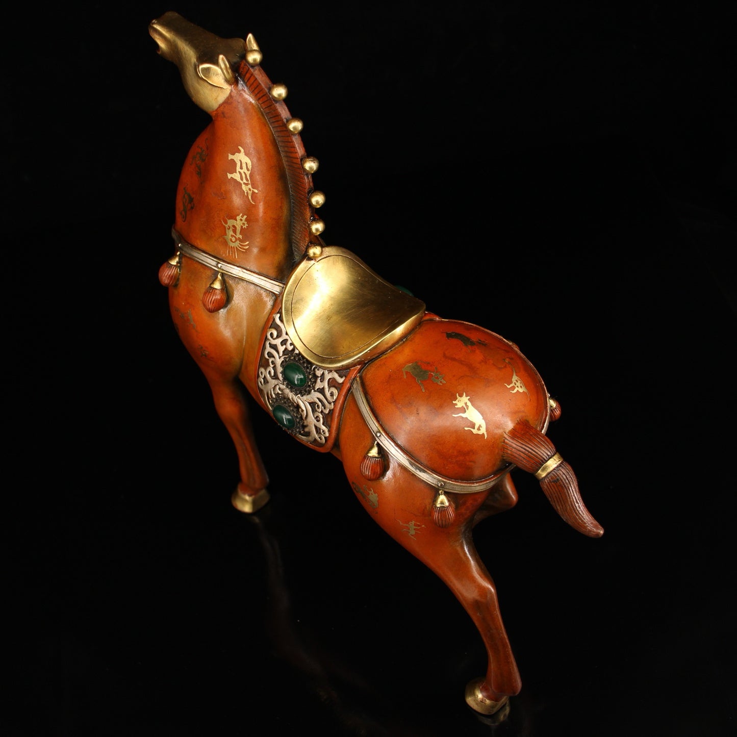 Chinese antique pure copper horse