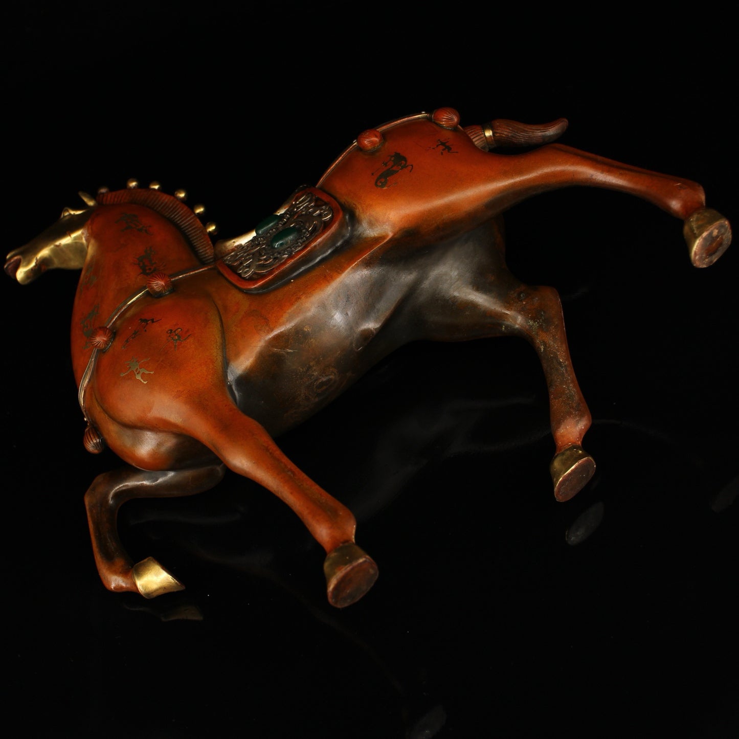Chinese antique pure copper horse