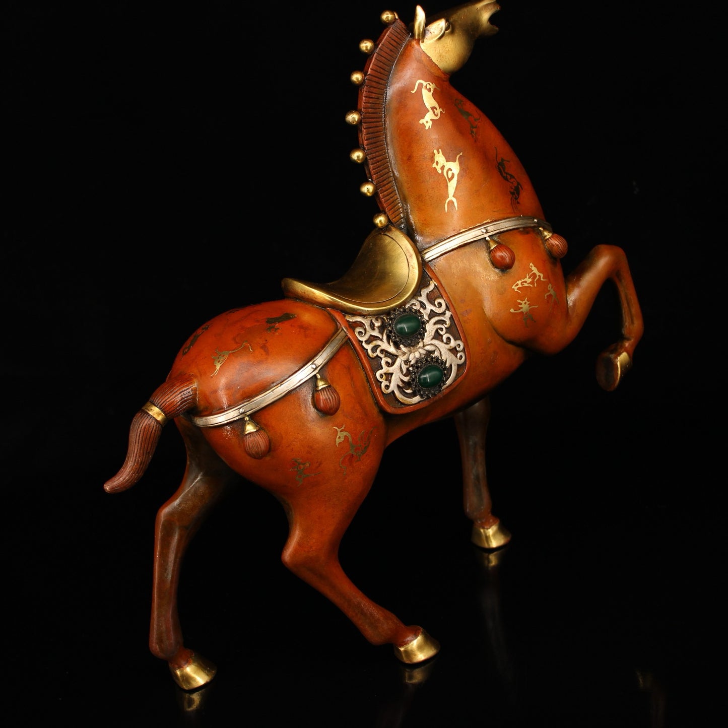 Chinese antique pure copper horse