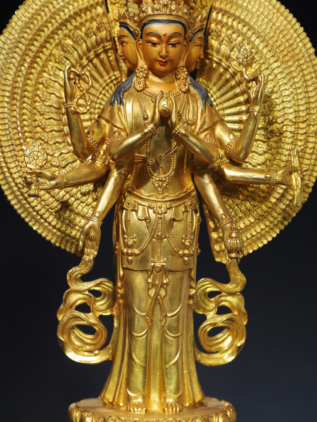 Chinese antique pure copper Buddha statue