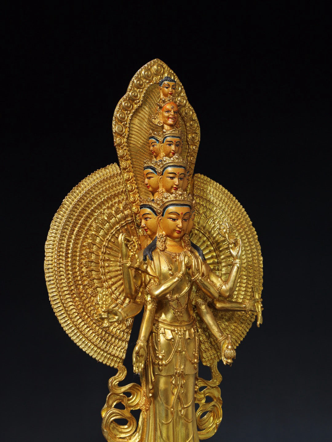 Chinese antique pure copper Buddha statue