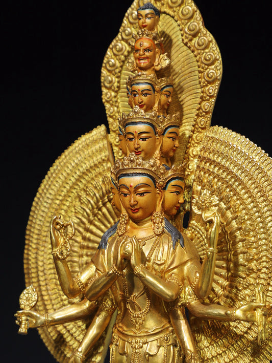 Chinese antique pure copper Buddha statue
