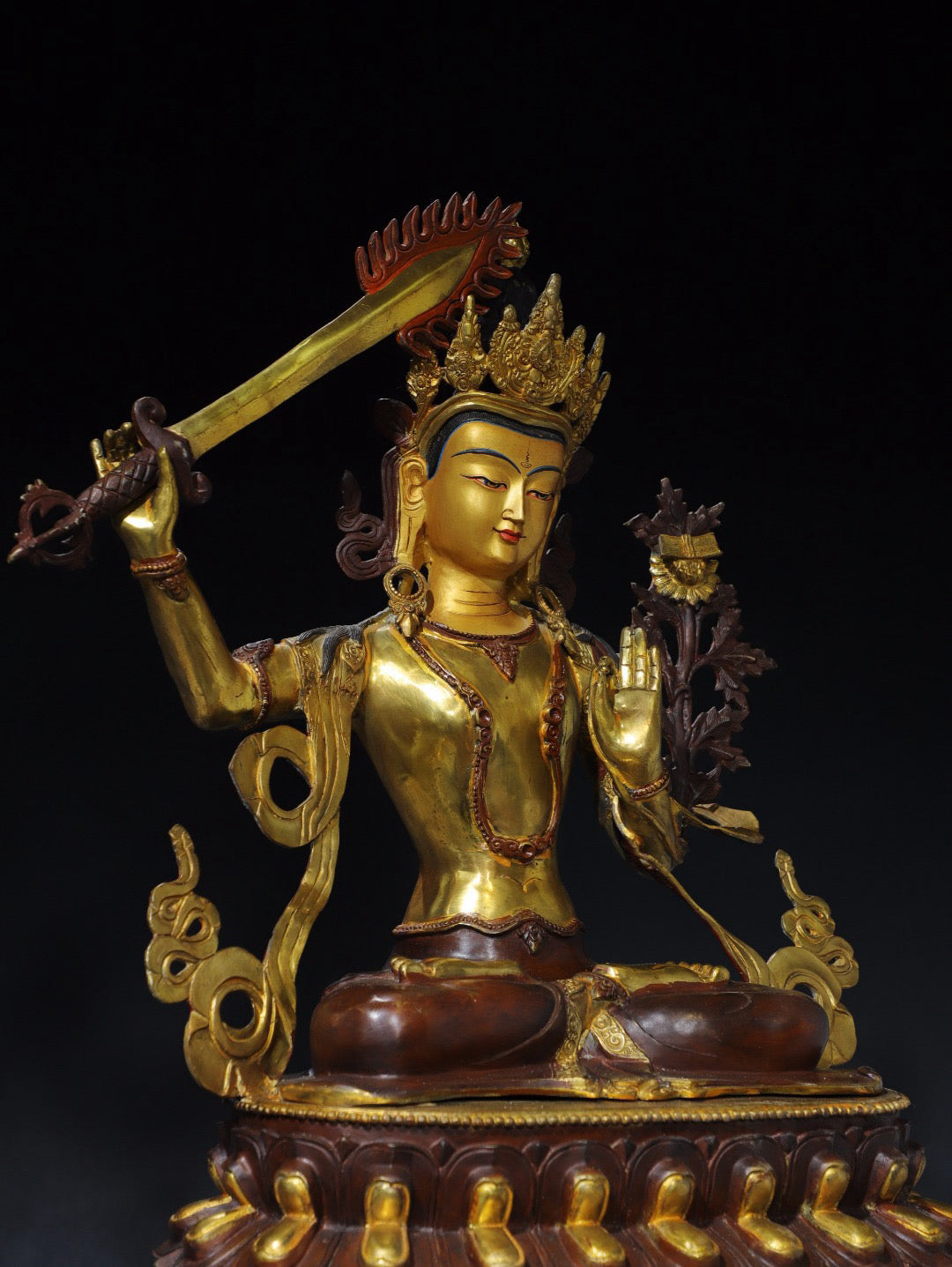 Chinese antique pure copper Buddha statue