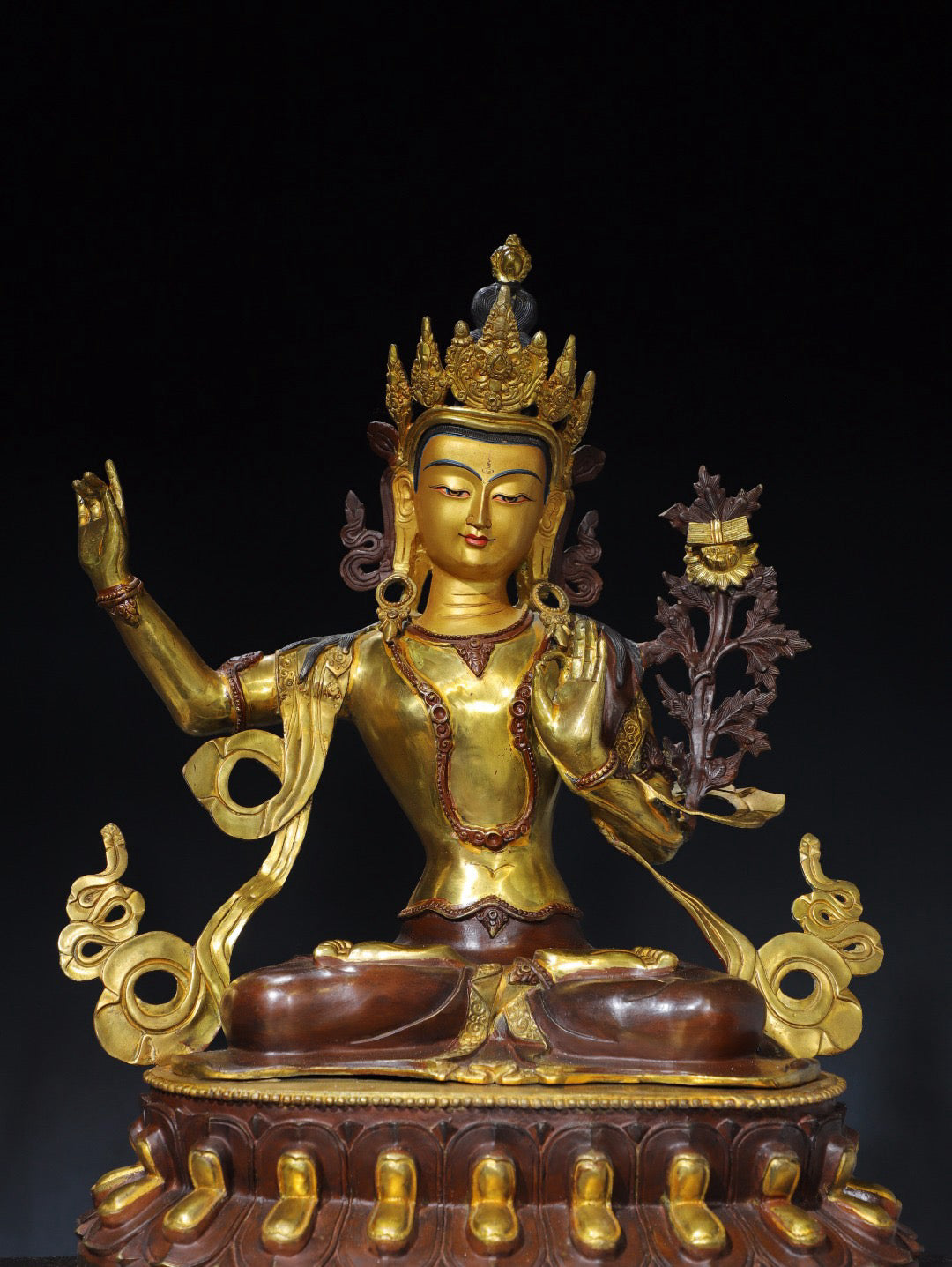 Chinese antique pure copper Buddha statue
