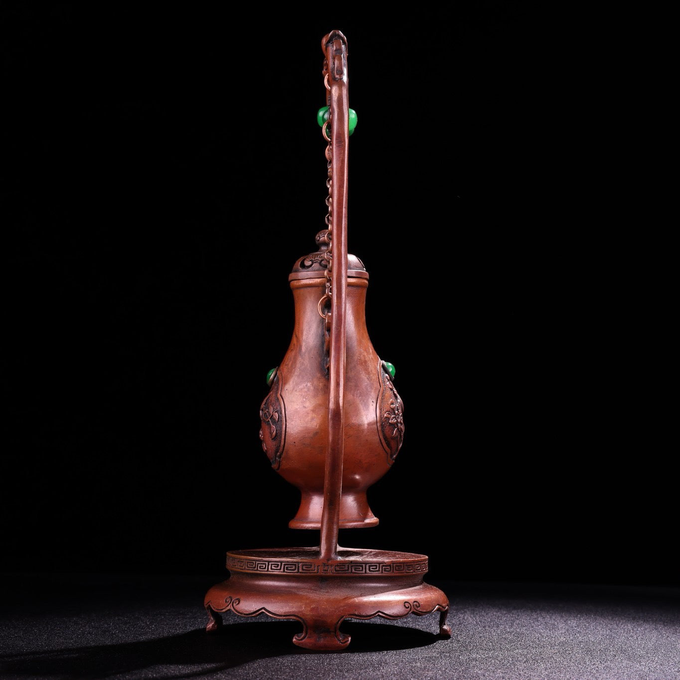 Chinese antique pure copper and purple copper vase