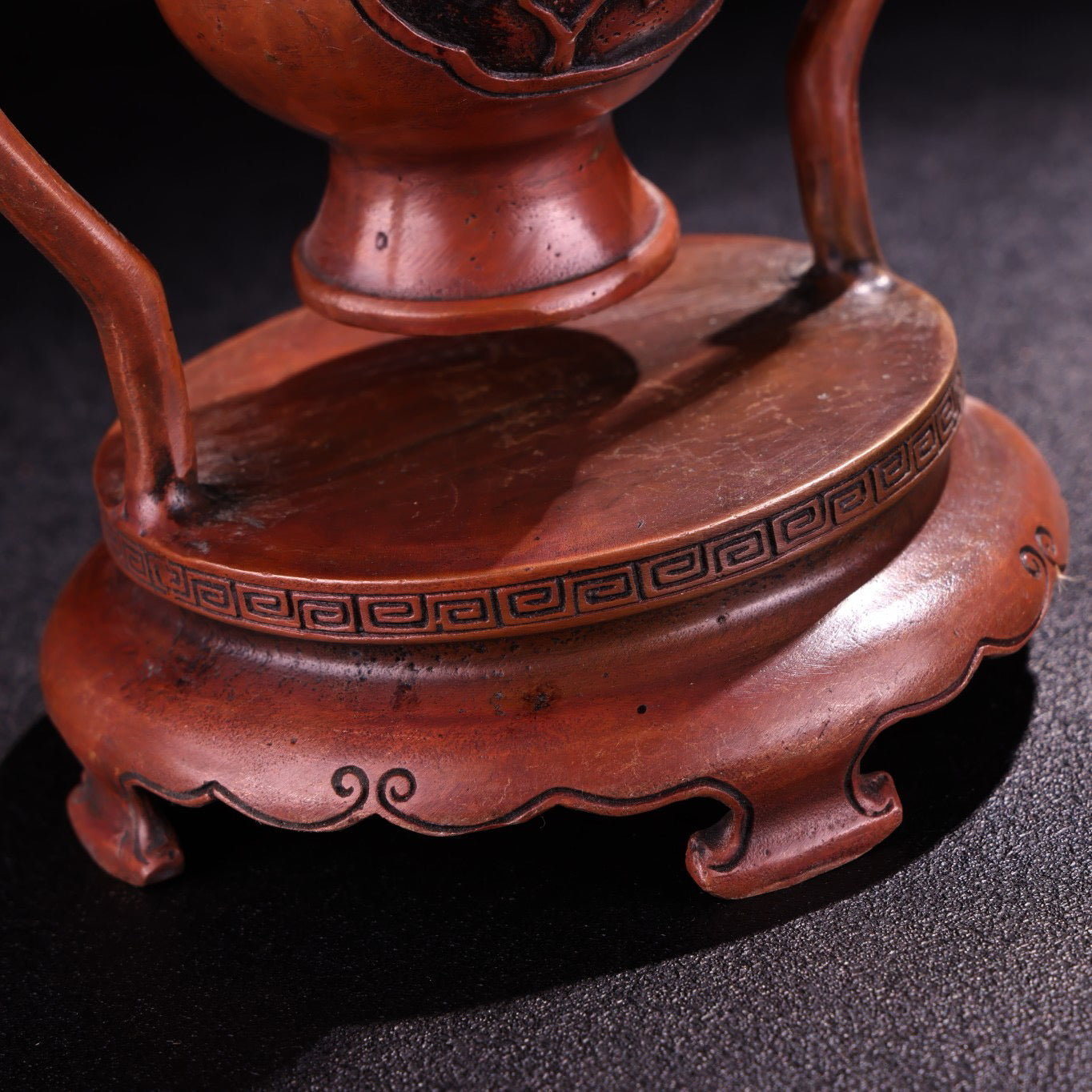 Chinese antique pure copper and purple copper vase