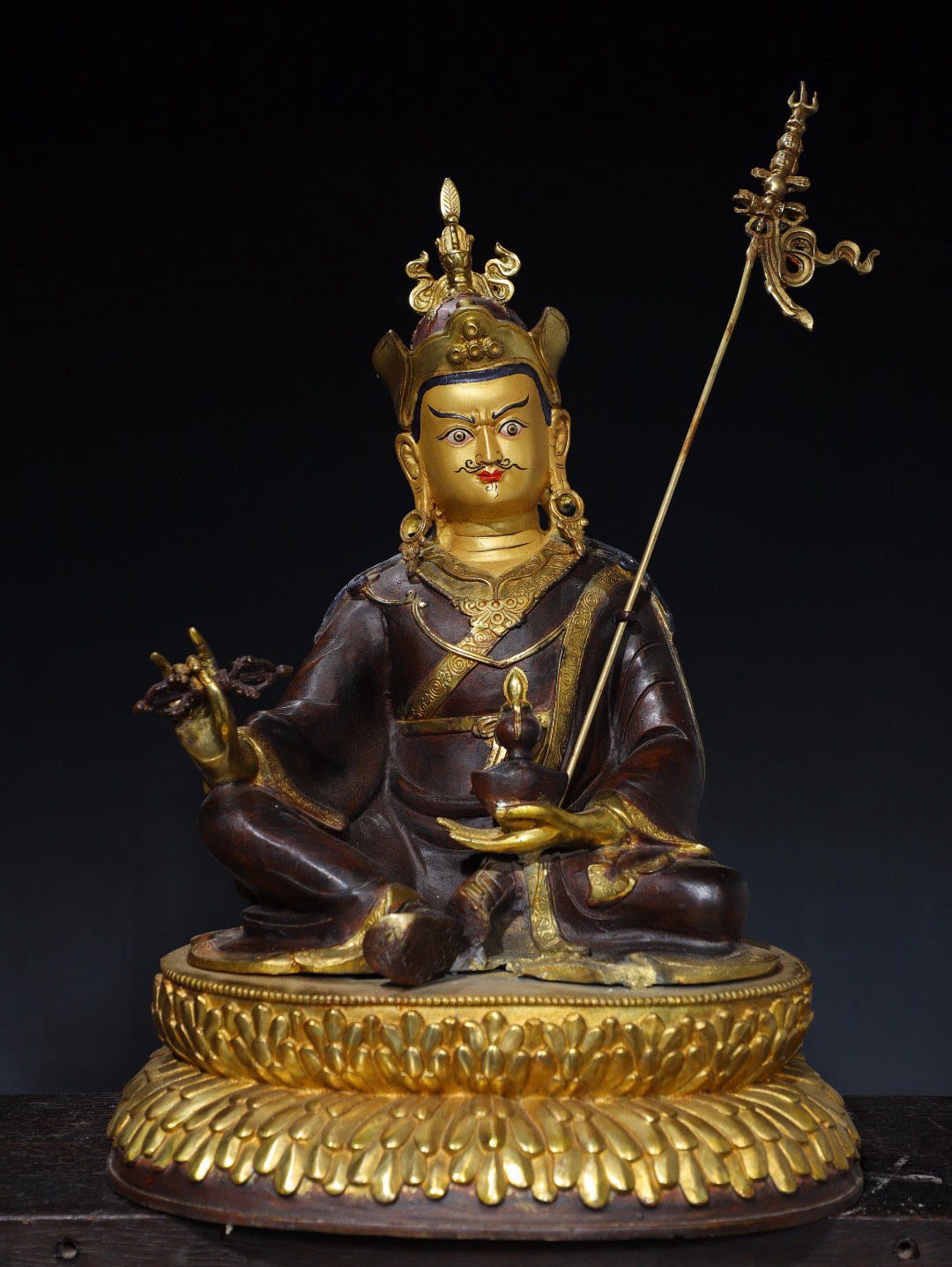 Chinese antique pure copper Buddha statue