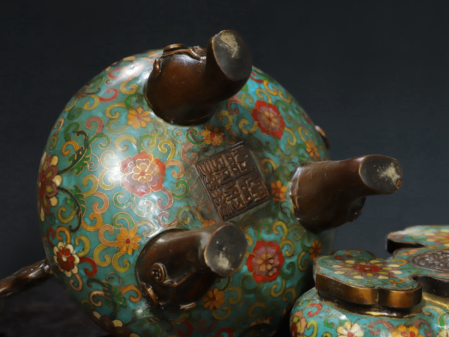 Copper cloisonn é wire enamel color [tangled lotus] aromatherapy stove