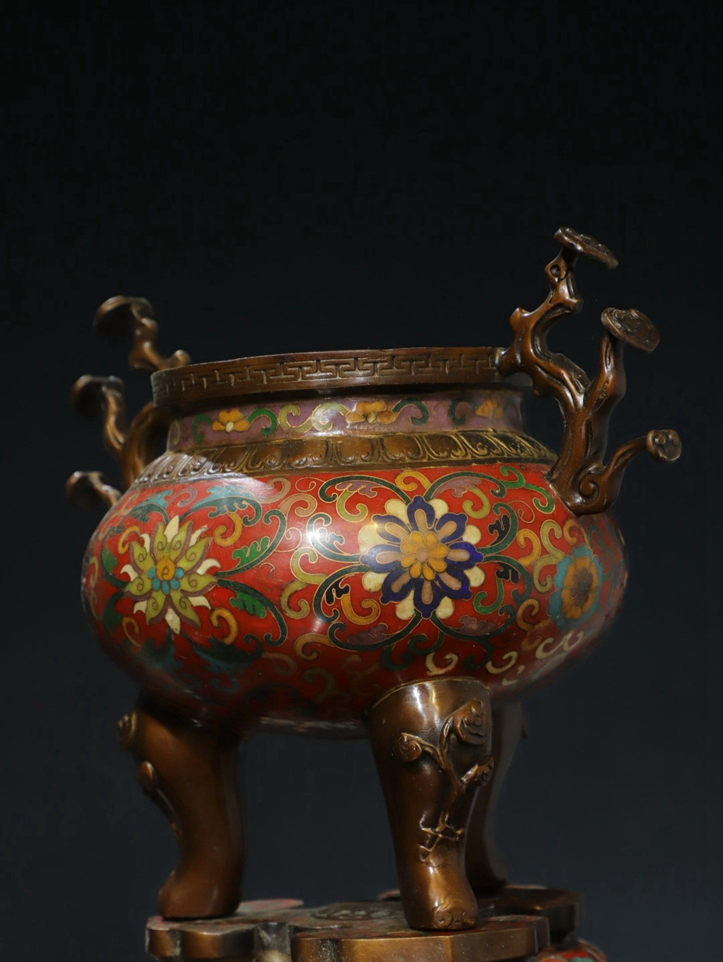Copper cloisonn é wire enamel color [tangled lotus] aromatherapy stove