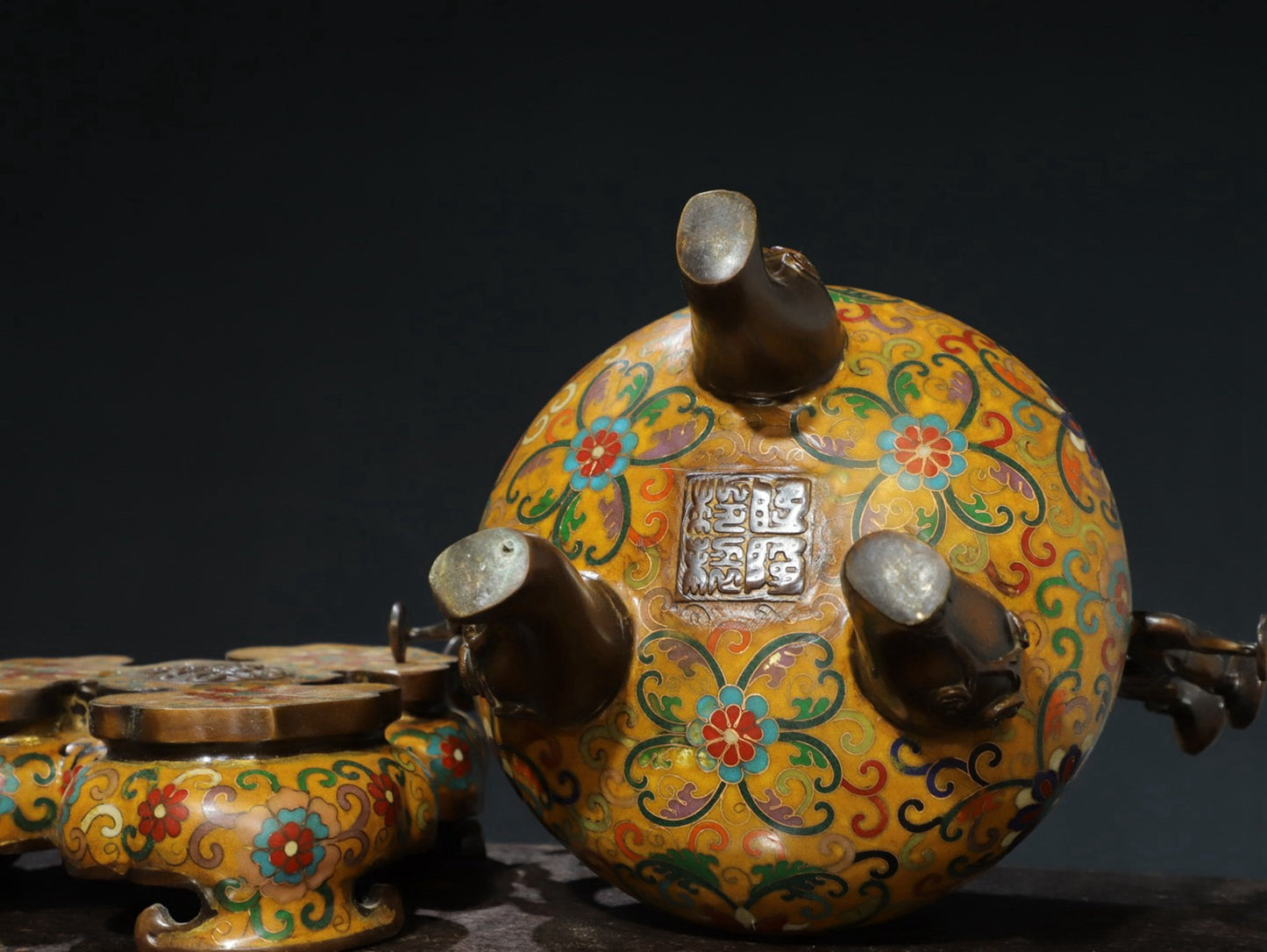 Copper cloisonn é wire enamel color [tangled lotus] aromatherapy stove