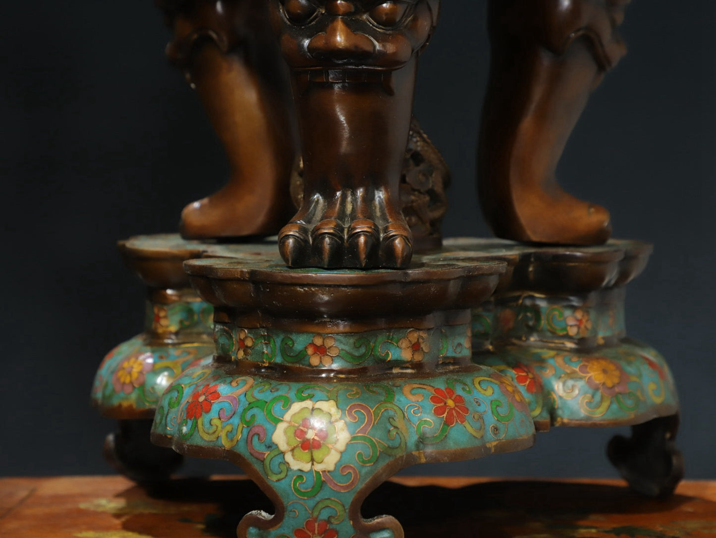 Copper cloisonn é wire enamel color [Ruyi lion cover] aromatherapy stove