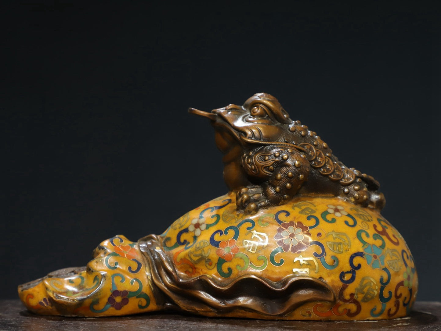 Copper Cloisonne [Golden Toad] Copywriting Decoration