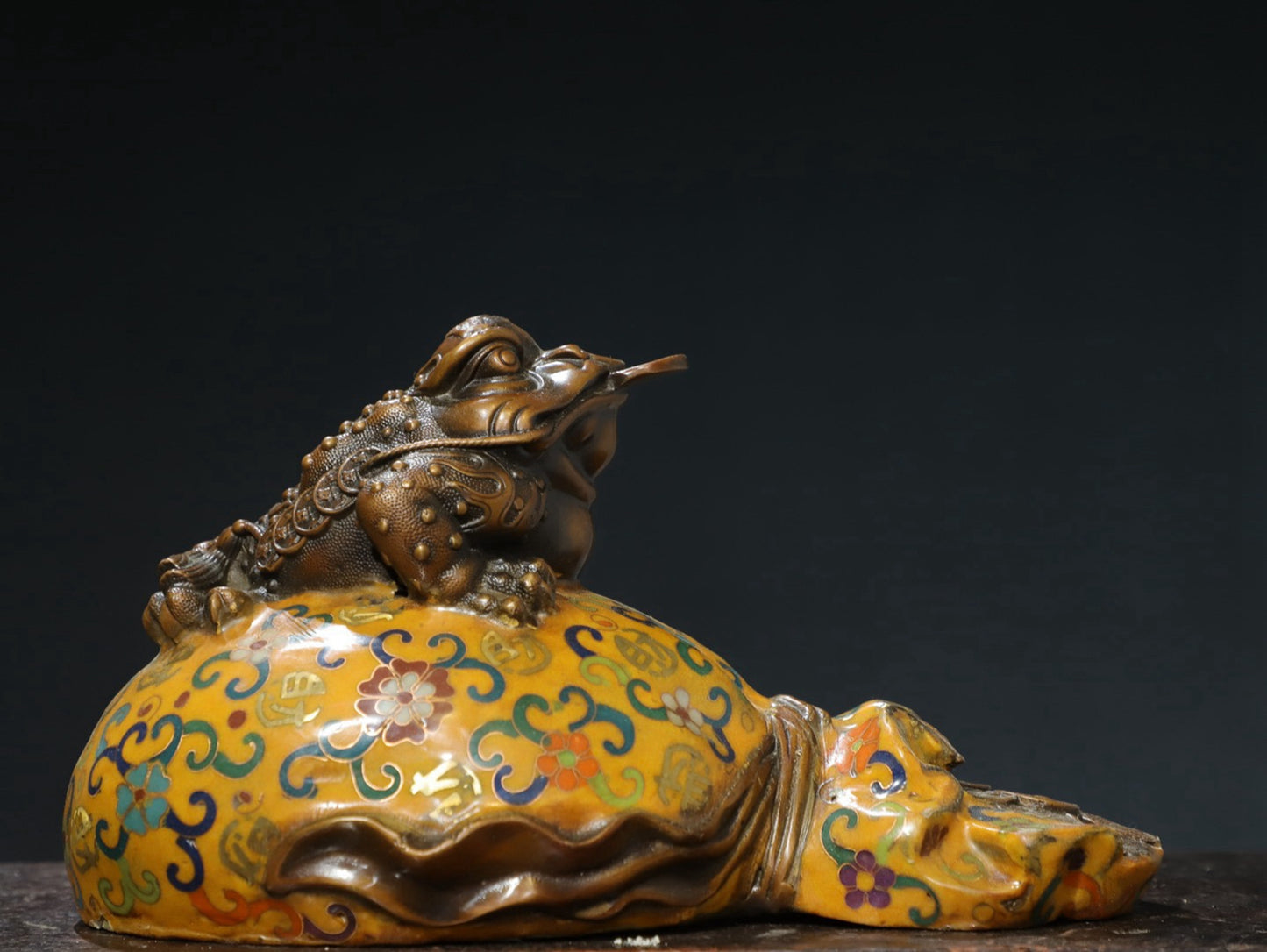 Copper Cloisonne [Golden Toad] Copywriting Decoration