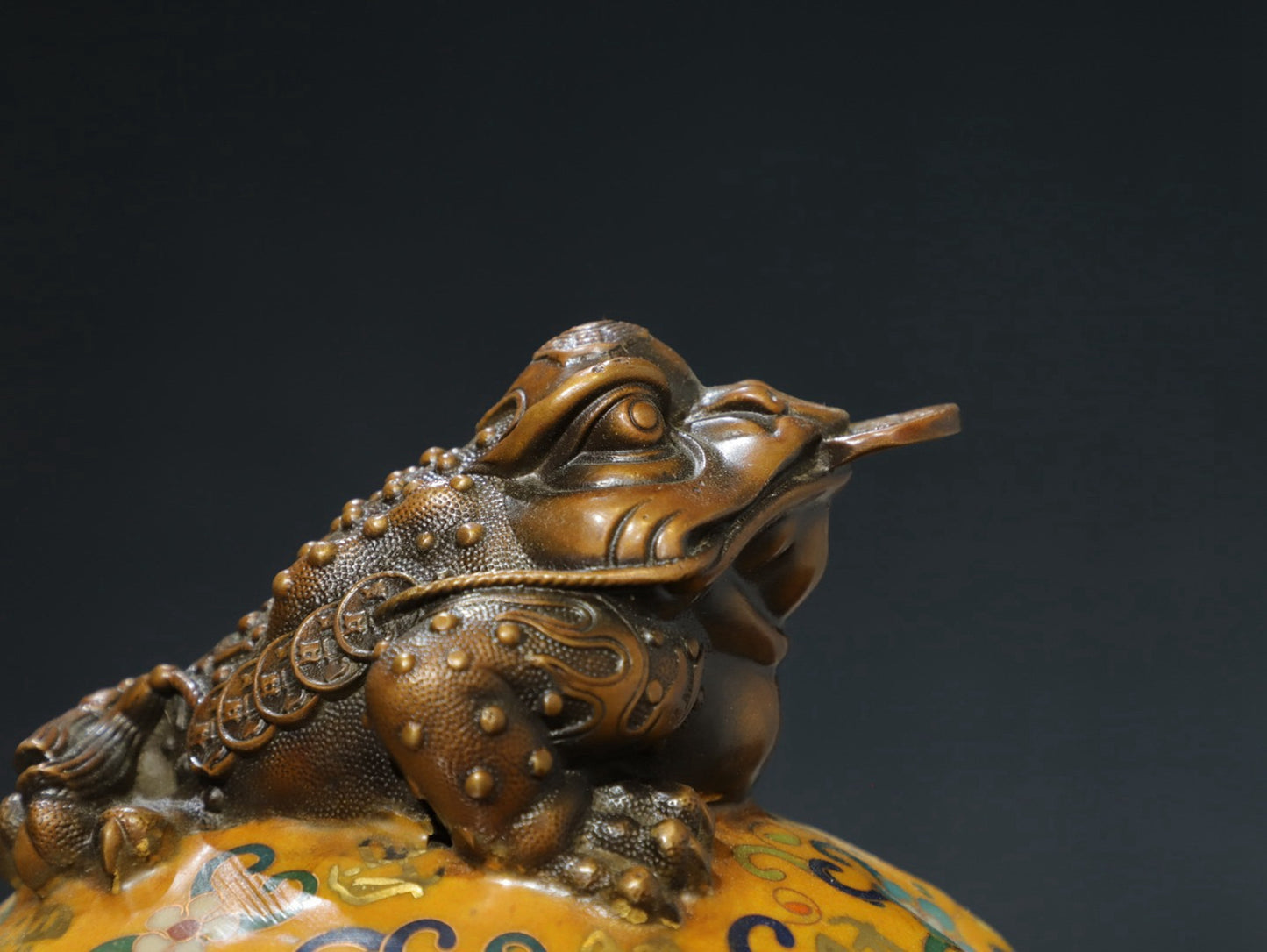 Copper Cloisonne [Golden Toad] Copywriting Decoration