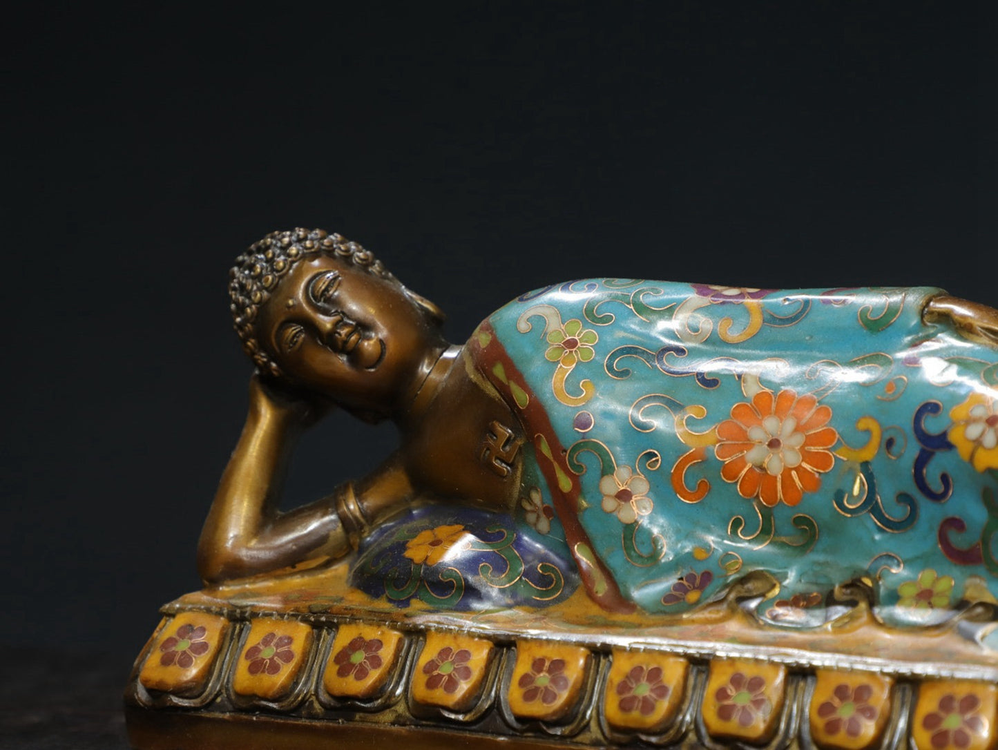 Cloisonne [Sleeping Buddha] Buddha Statue