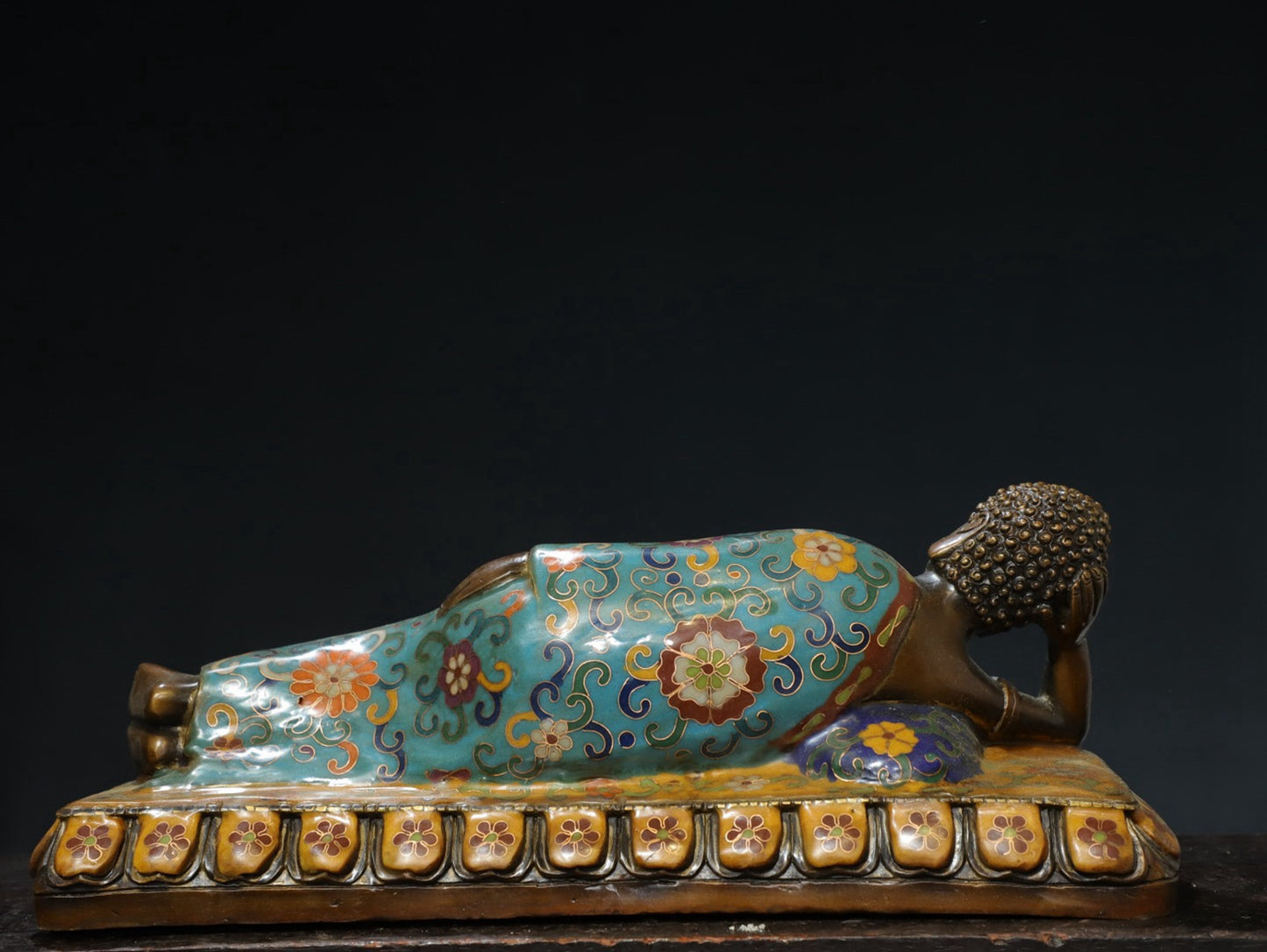Cloisonne [Sleeping Buddha] Buddha Statue