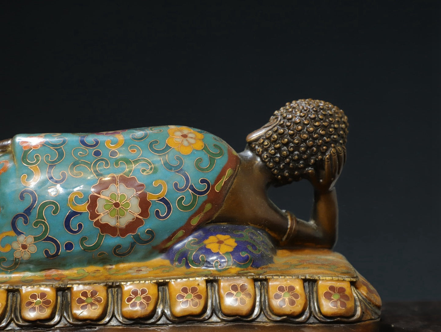 Cloisonne [Sleeping Buddha] Buddha Statue