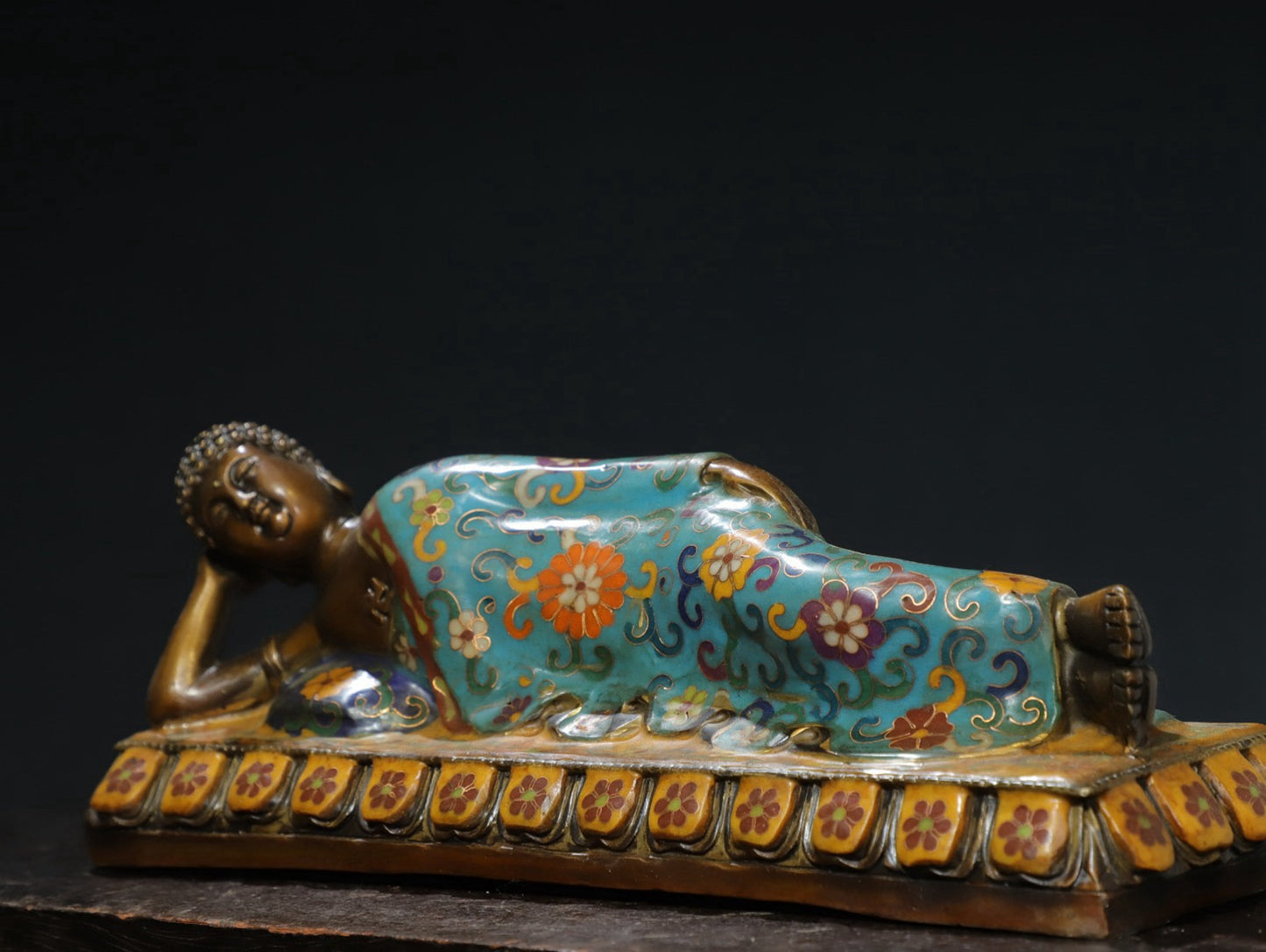 Cloisonne [Sleeping Buddha] Buddha Statue