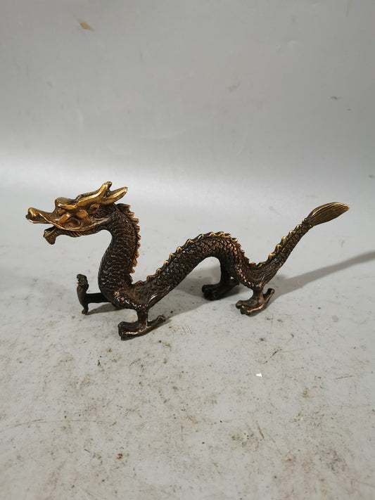 Chinese antique pure copper dragon ornaments