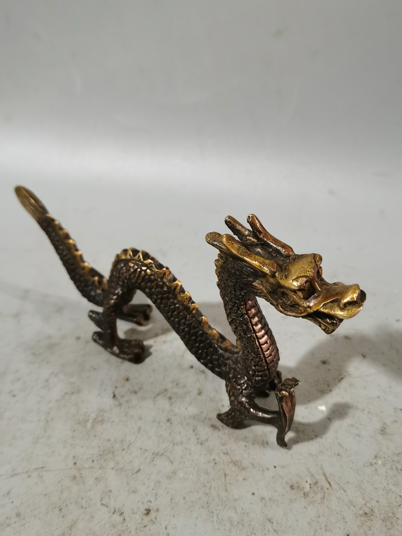 Chinese antique pure copper dragon ornaments