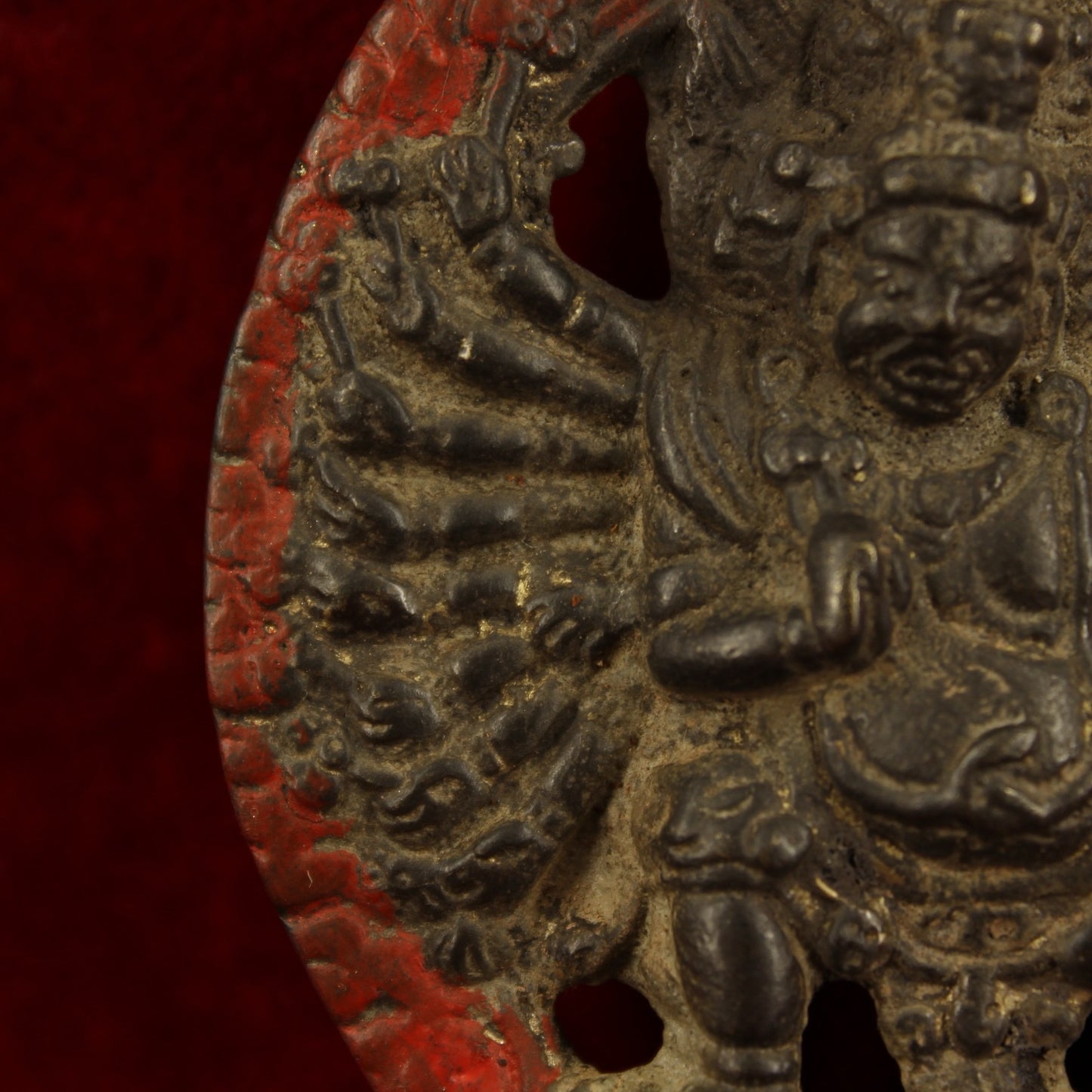 Chinese antique pure copper Buddha plaques