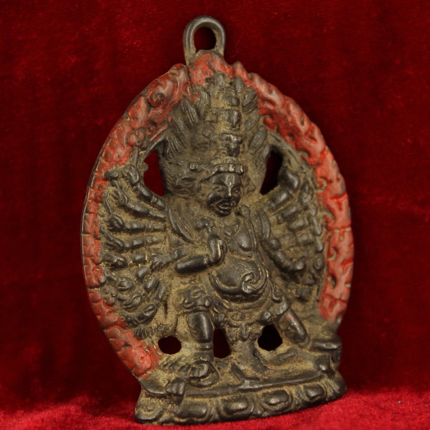 Chinese antique pure copper Buddha plaques