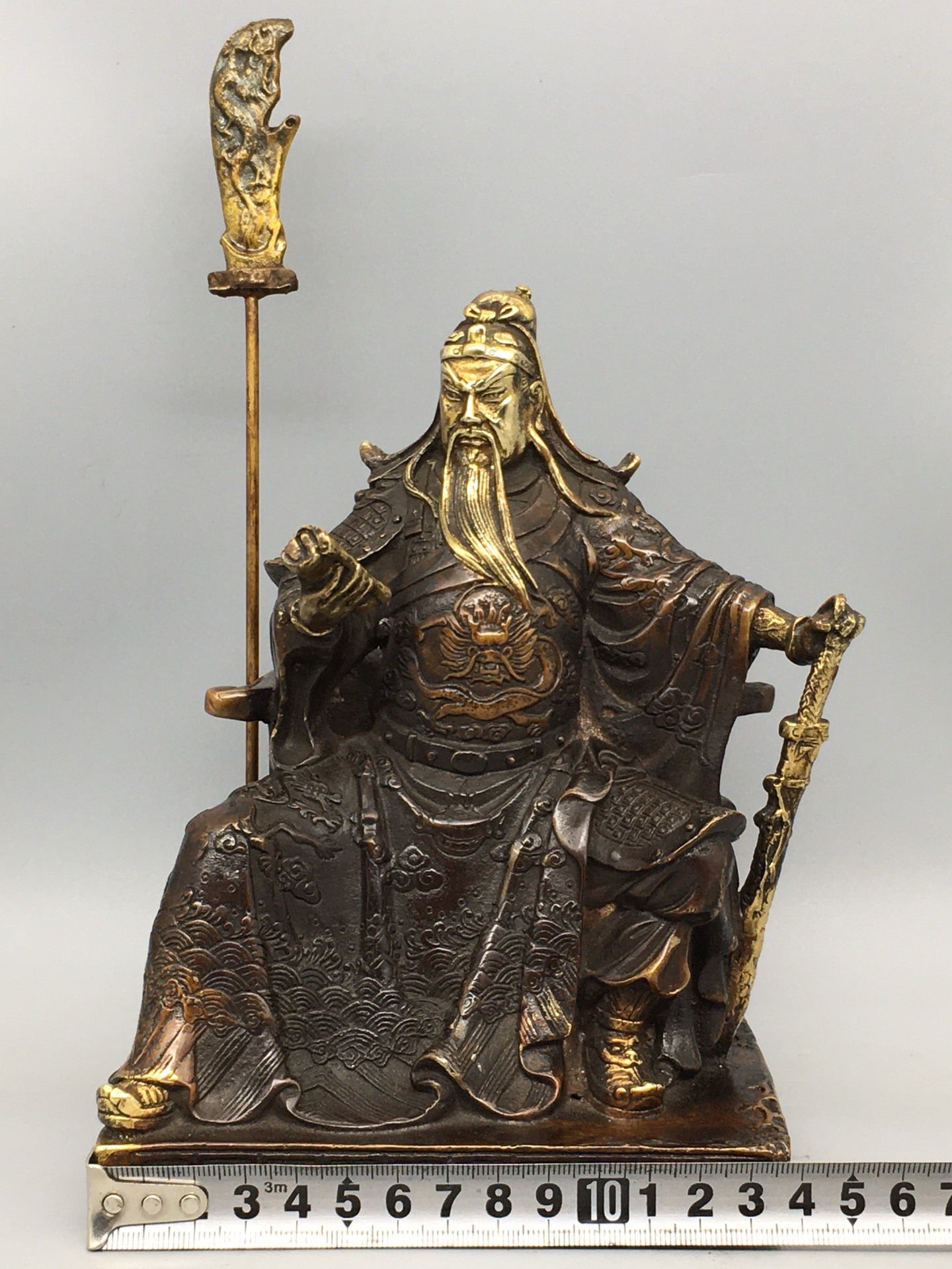 Chinese antique pure copper Guan Gong ornaments